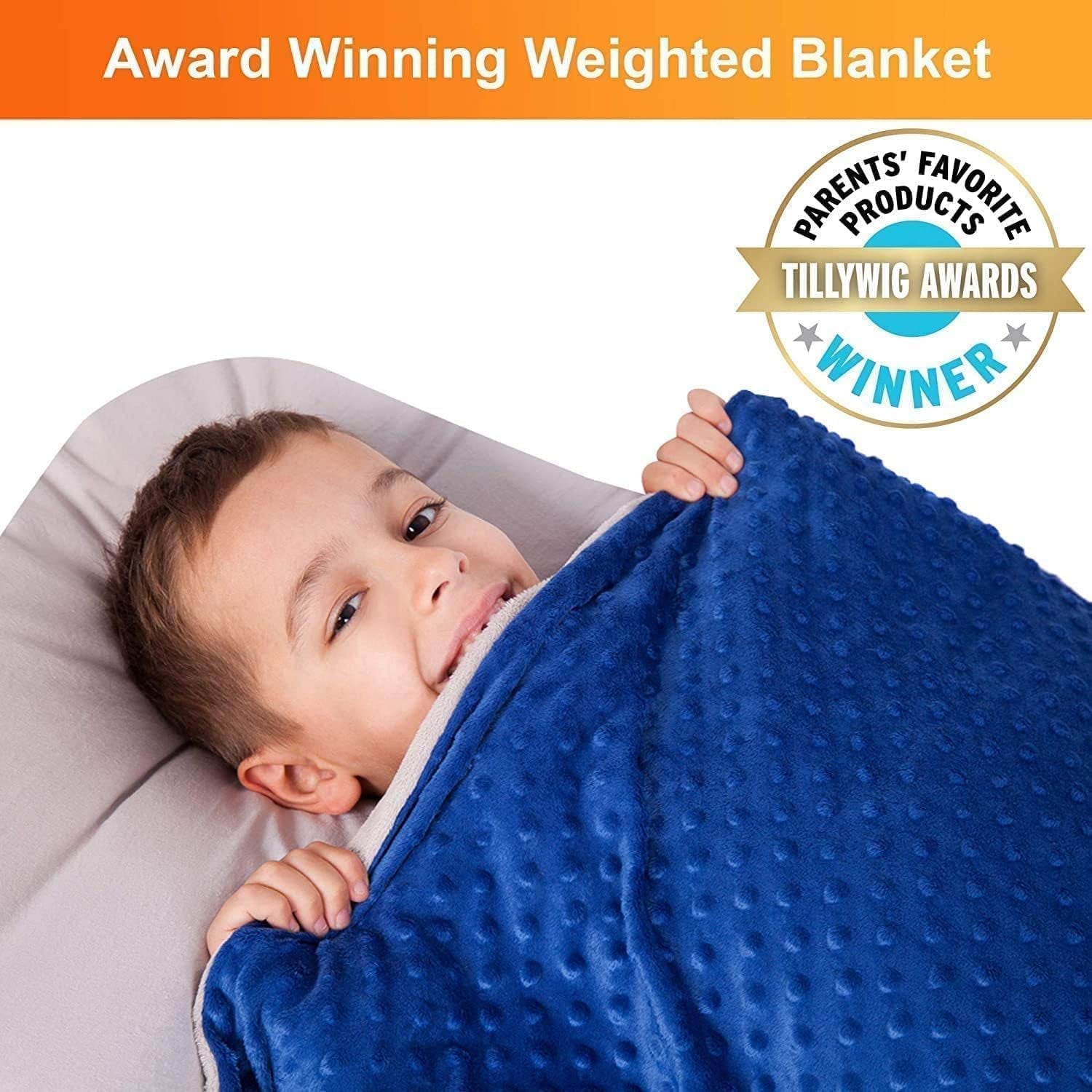 Super-Soft Kids Weighted Blanket 7 Pounds - Weighted Blanket for Kids - Easy to Clean, Washable Minky Cover - 41X60 Inches 7Lbs Child - Heavy Blanket for Girls and Boys