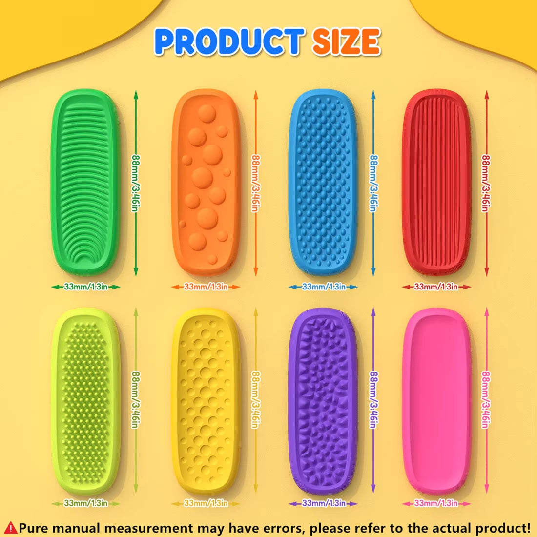 Silicone Sensory Strip Fidget Toys Kids Autism Decompression Calming Fidgeting Toy Adults Stress Desk Anxiety Relief Sensory Toy