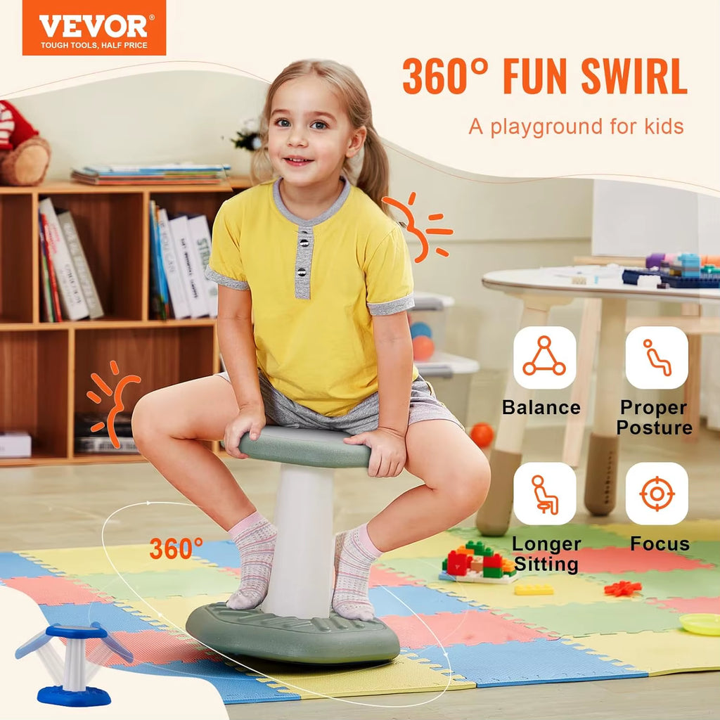 Kids Wobble Chair Active Chair with Sponge Cushion, Wobble Stool Improves Focus, Posture and Calm Children, Ideal for Schools