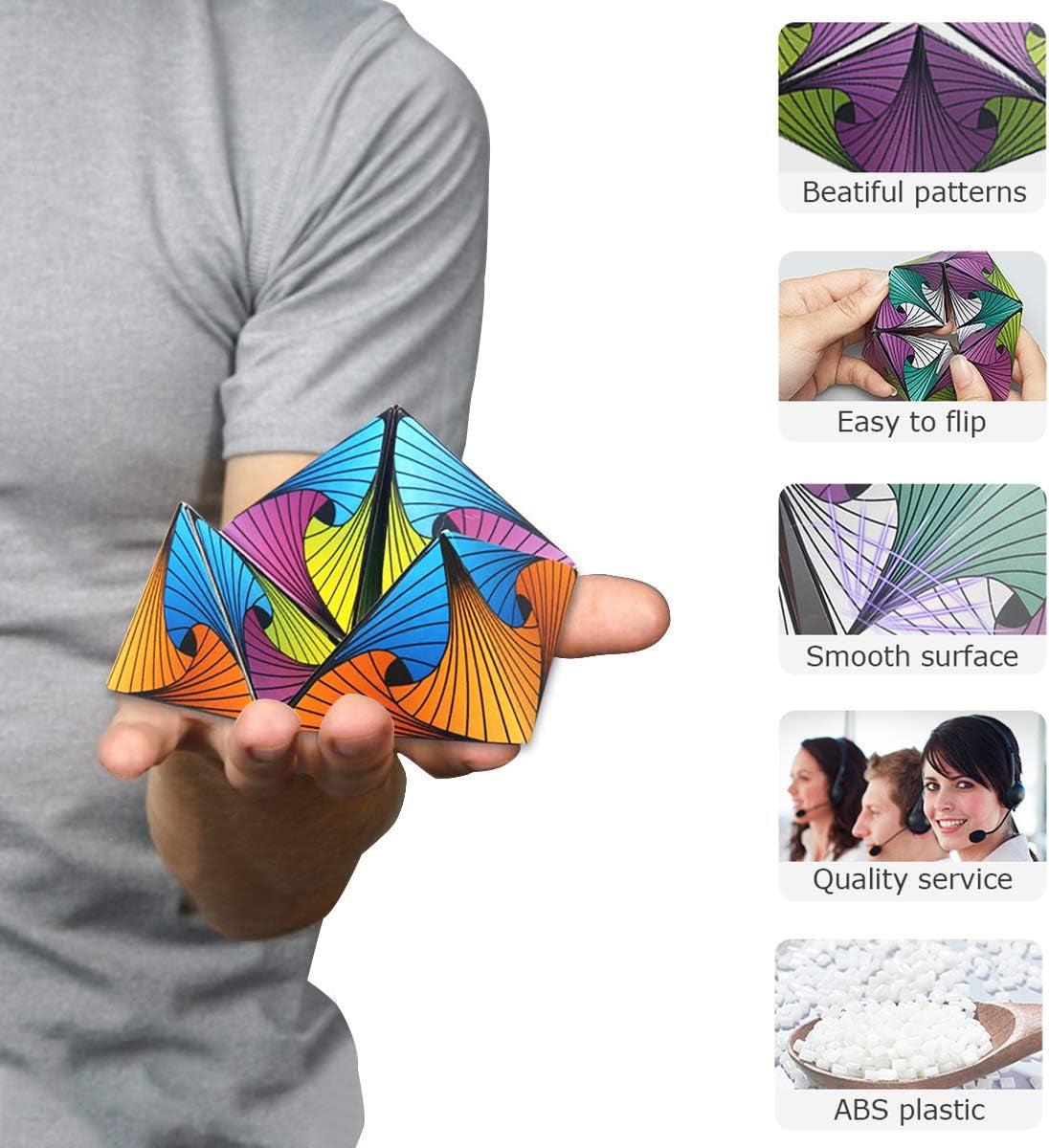 Fidget Toys for Kids, Desk Toy for Adults to Stay Calm and Focused, Magic Cube for Girls and Boys over 3 Years Old