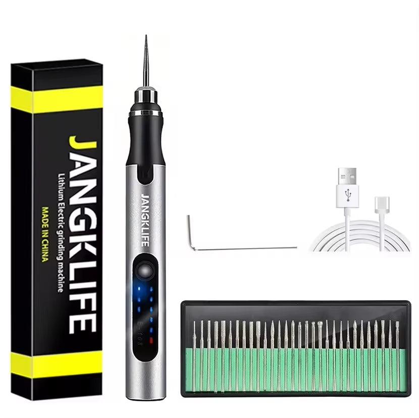 Kit Woodworking Engraving Pen DIY for Jewelry Metal Glass Mini Wireless Drill USB Cordless Rotary Tool