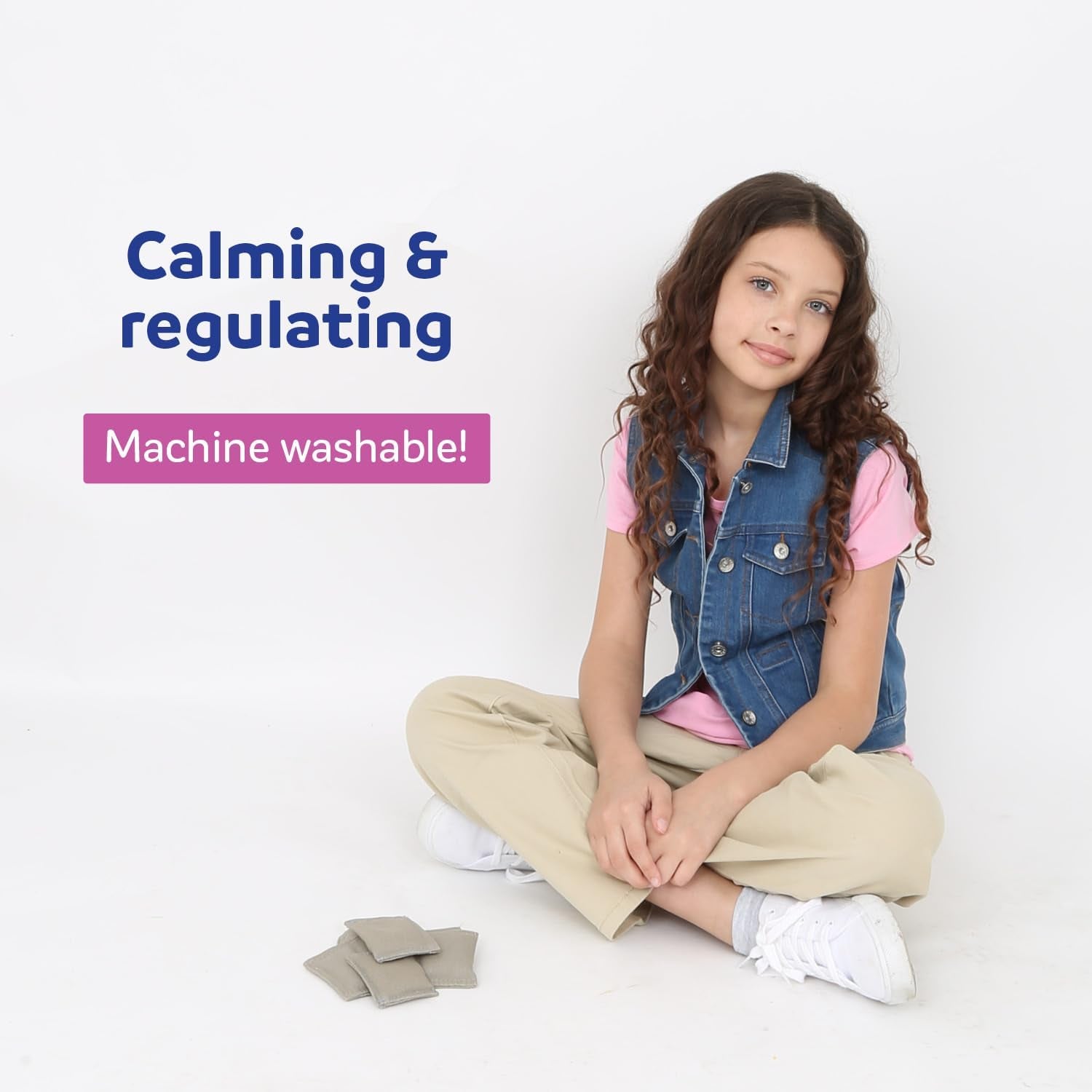 – Denim Weighted Vest for Teens – Sensory Weighted Vest Provides Soothing Weight for Teens with Sensory Issues – X-Large