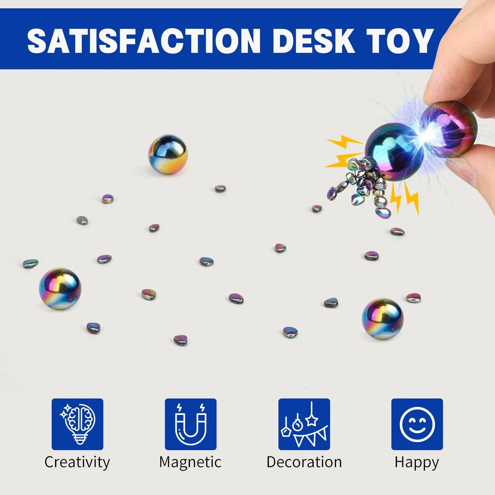 Magnet Balls Anti-Stresses Fidget Toys ,20Pcs Desk EDC Stress Relief Toys Sensory Game Antistress for ADHD Autism Adults Man