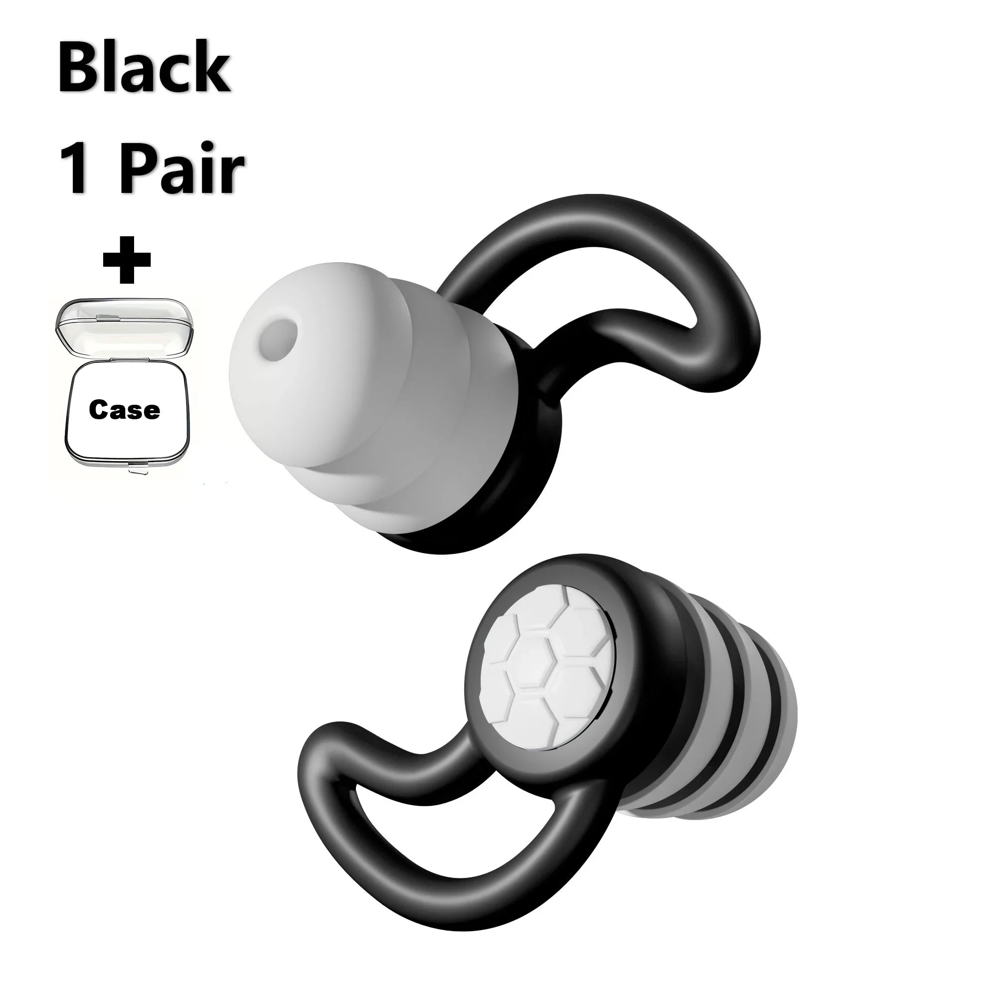 HUAK 1 Pair Soft Silicone Earplugs - Noise Canceling, Comfortable Fit, for Sleep, Swimming, Creating a Silent Environment