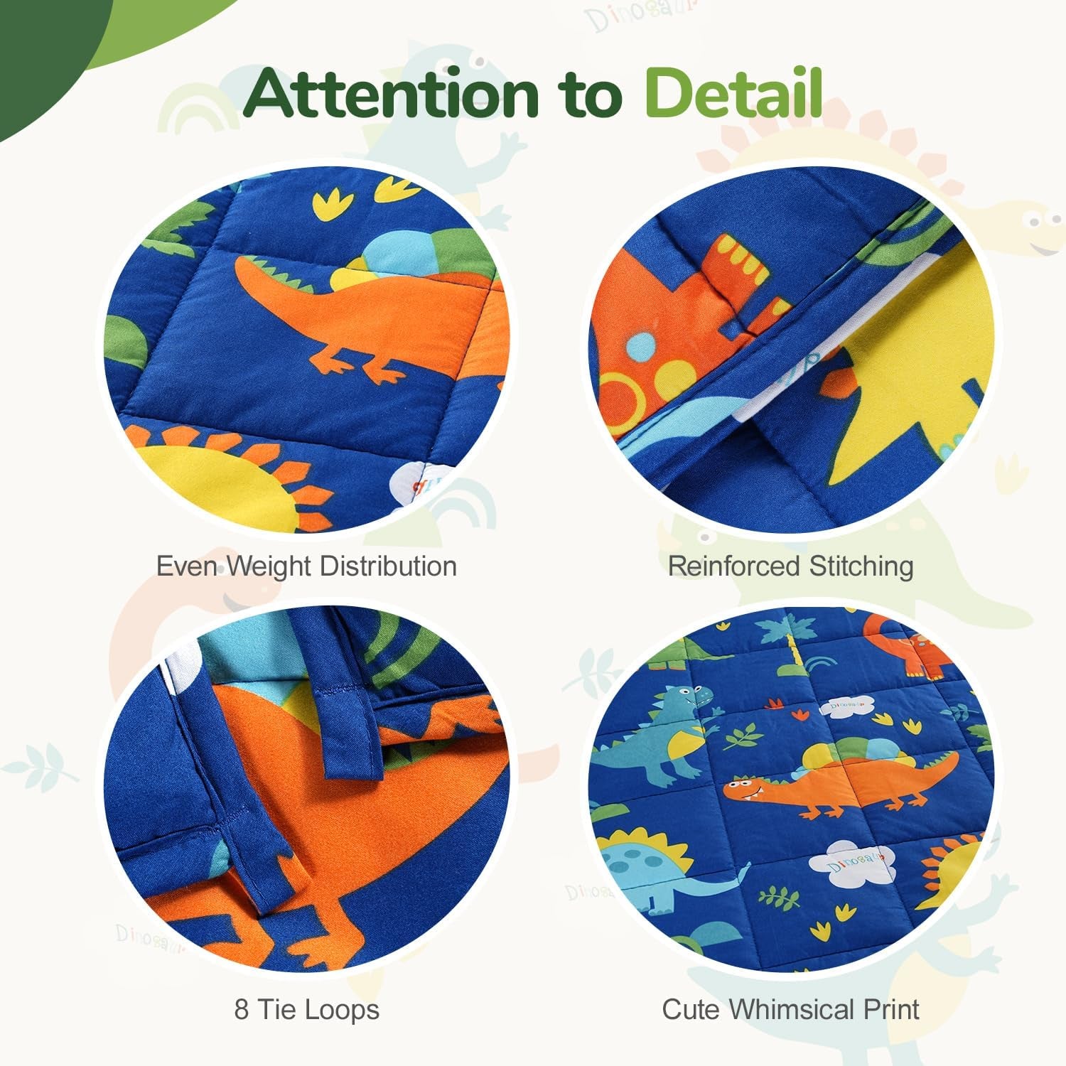 Weighted Blanket 3Lbs, Blue Dinosaur Small Cooling Heavy Blankets, Washable Breathable Weighted Throw Blanket for Sleep, 36"X48"-3Lb