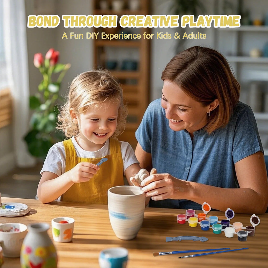 Pottery Wheel for Kids, Complete Pottery Kit for Beginners Girls Boy Toy, Arts and Crafts for Kids Ages 8-12, Clay Kit with Sculpting Tools, Ideal Birthday Halloween Christmas Gifts Toys
