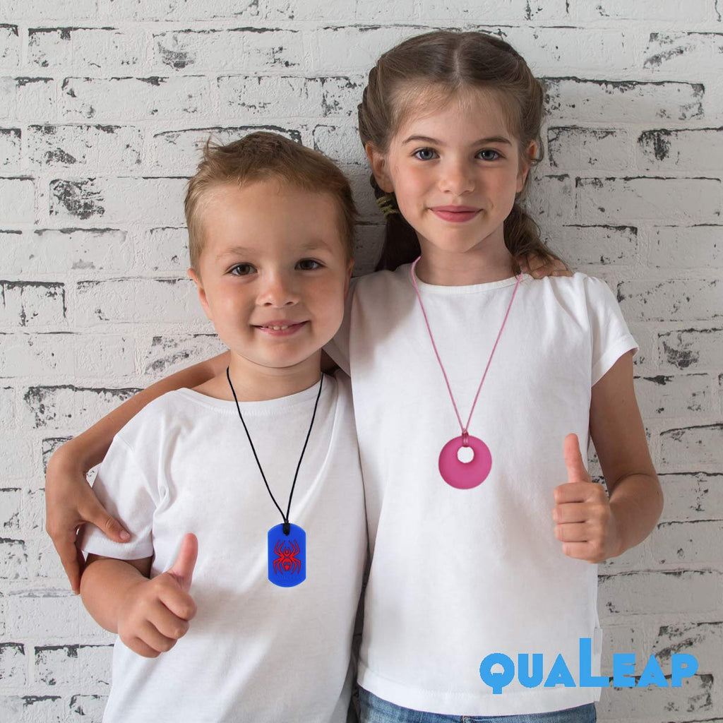 Xtra Tough (XT) Chew Necklace for Kids Boys - Silicone Chew Pendant Jewelry for Autism, ADHD, Baby Nursing or Special Needs - Chewing Necklace