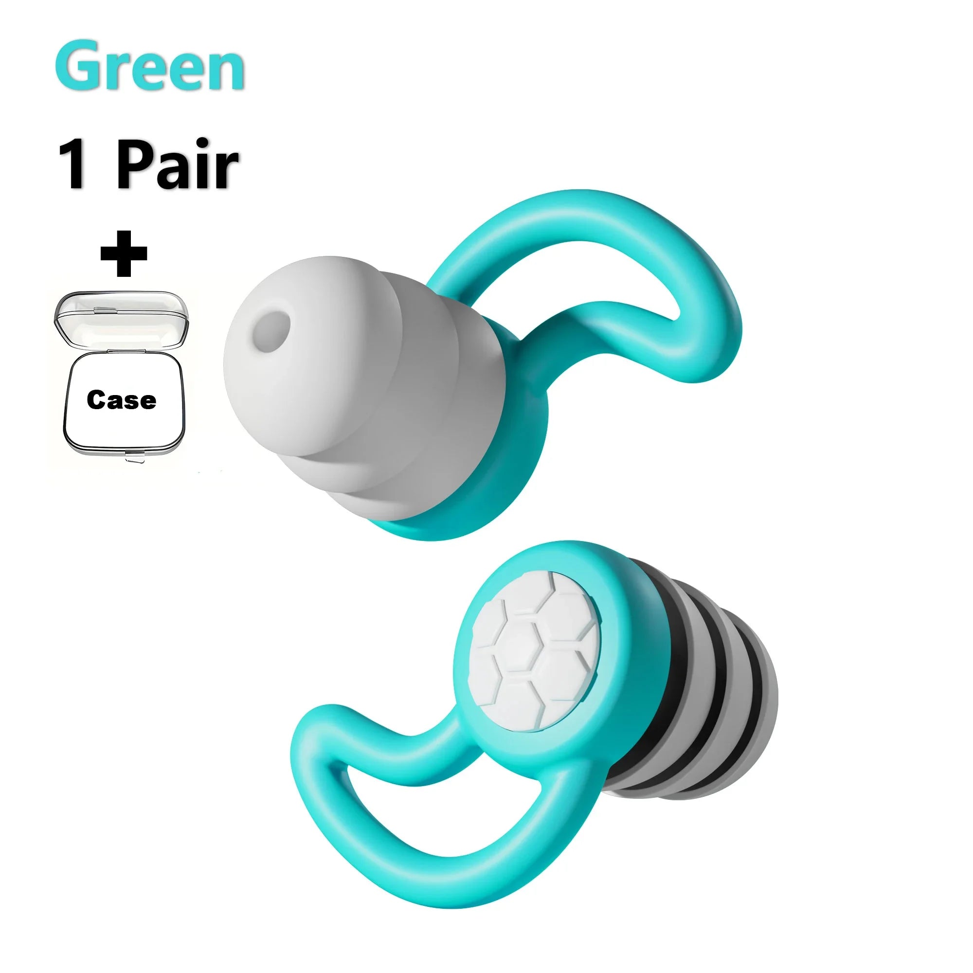 HUAK 1 Pair Soft Silicone Earplugs - Noise Canceling, Comfortable Fit, for Sleep, Swimming, Creating a Silent Environment
