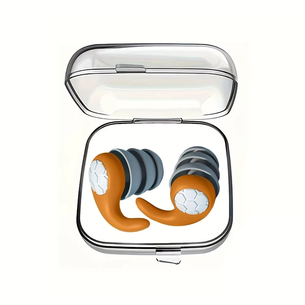 HUAK 1 Pair Soft Silicone Earplugs - Noise Canceling, Comfortable Fit, for Sleep, Swimming, Creating a Silent Environment