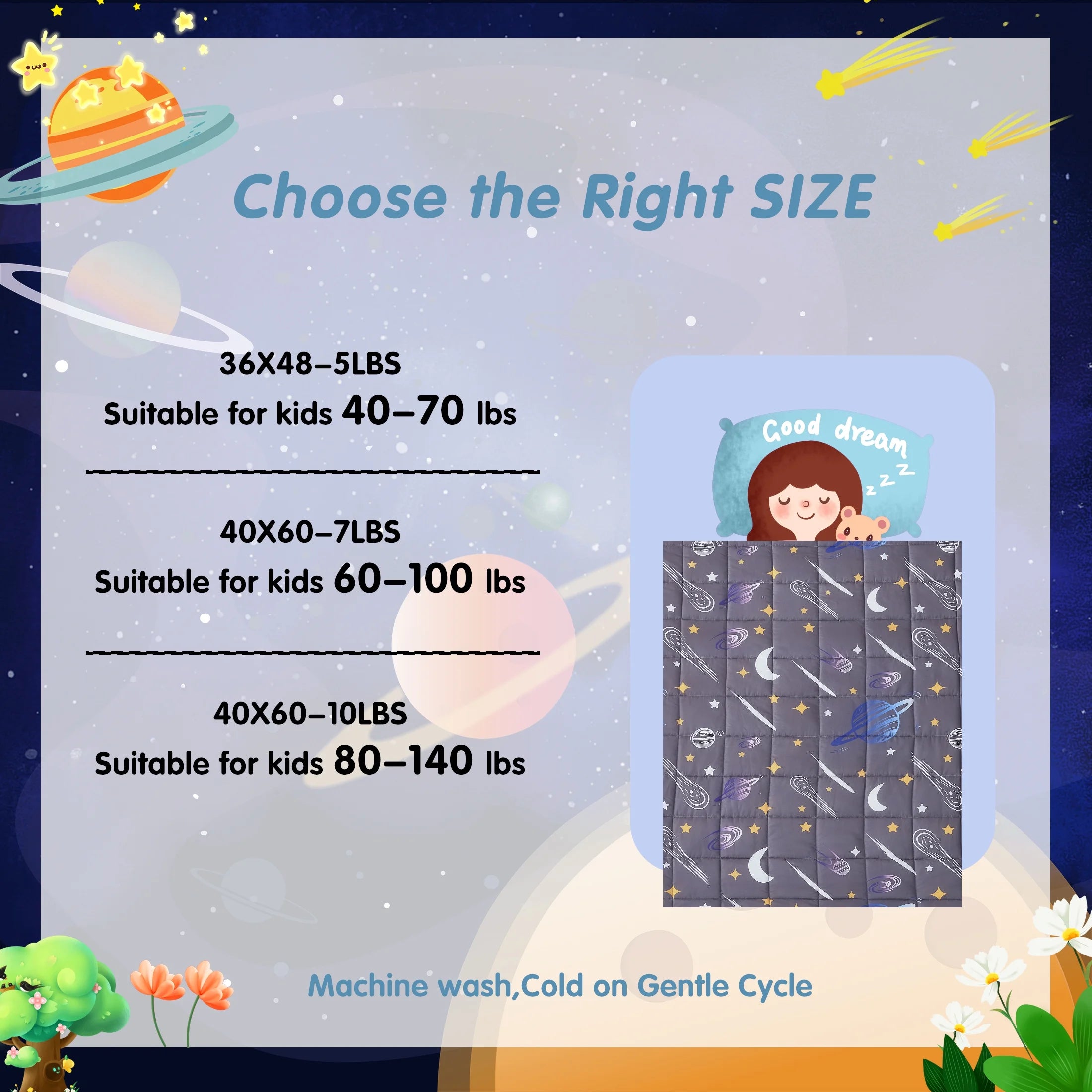 Weighted Blanket for Kids (36"X48", 3Lbs) Cooling Weighted Lap Blanket, Toddler Weighted Blanket