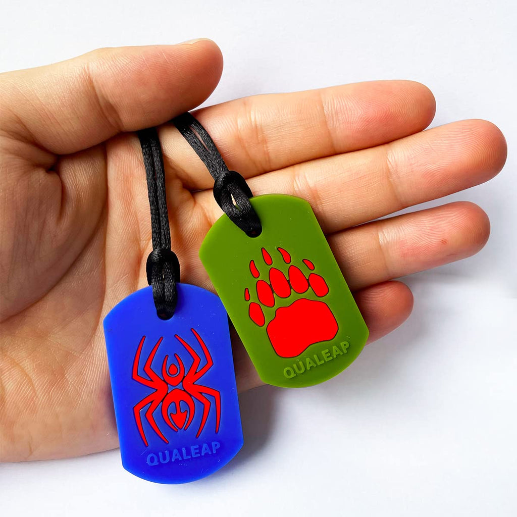 Xtra Tough (XT) Chew Necklace for Kids Boys - Silicone Chew Pendant Jewelry for Autism, ADHD, Baby Nursing or Special Needs - Chewing Necklace