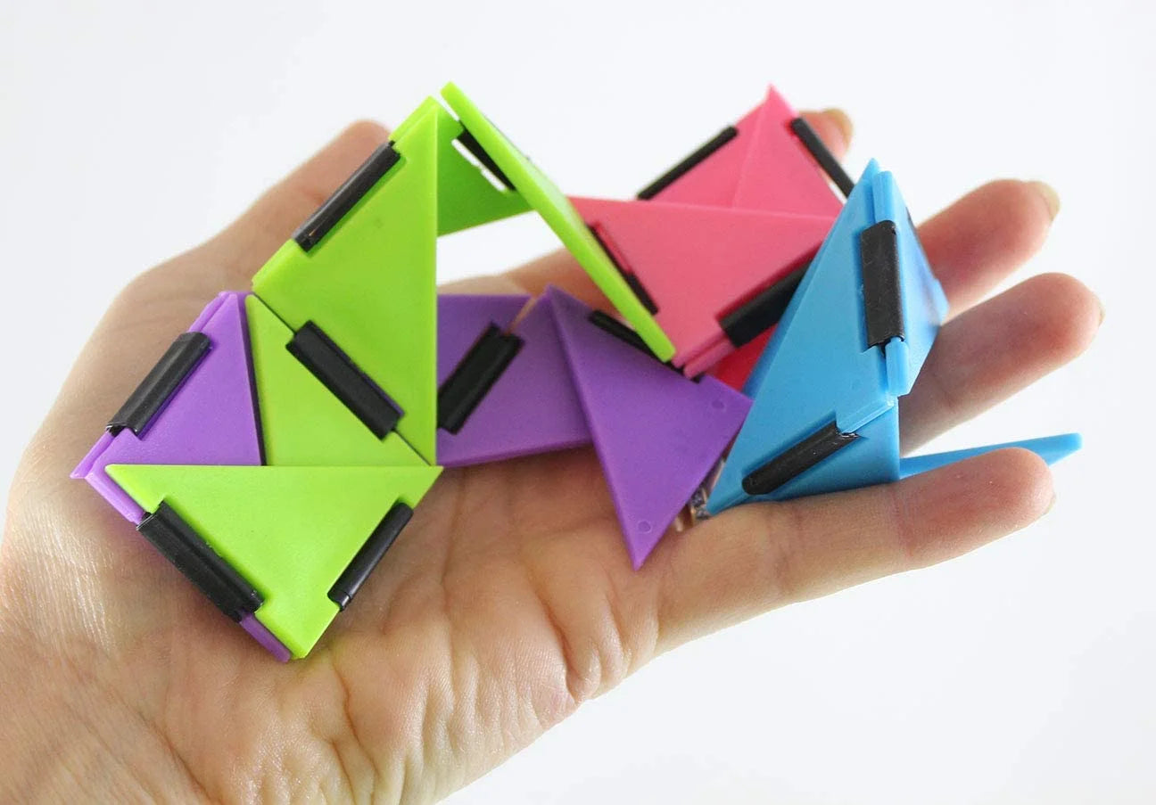 Fidget Set of 4 Wacky Tracks, Twist Snake, Infinity Cube and Triangle - Fidget Toy - - ADD Anxiety