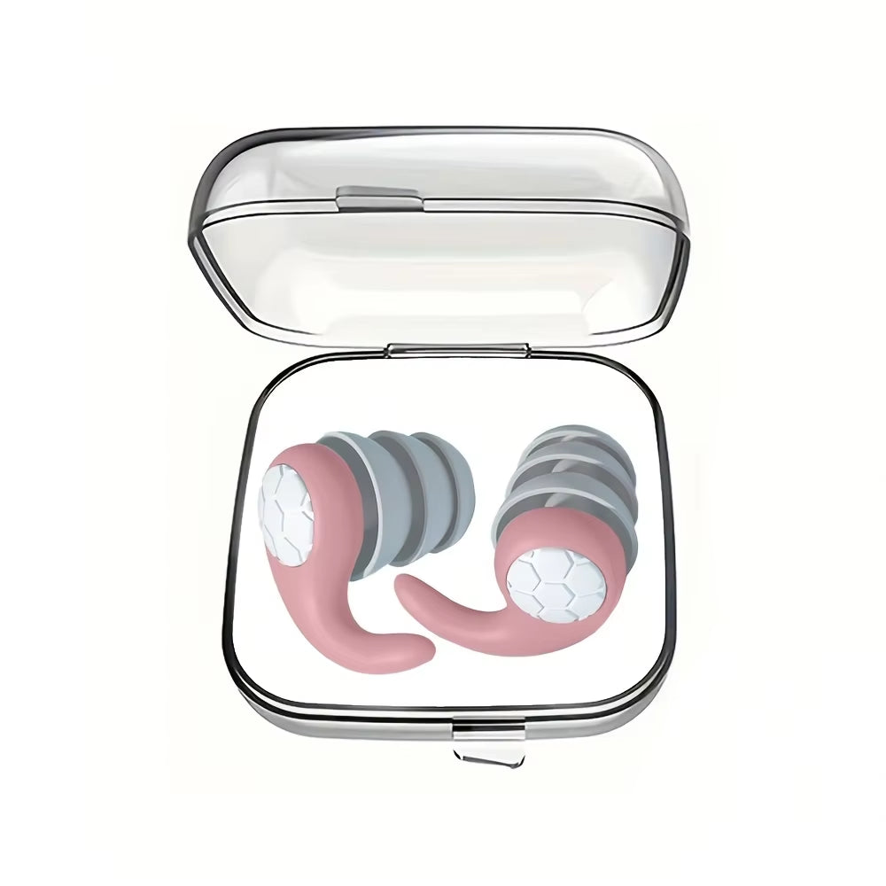 HUAK 1 Pair Soft Silicone Earplugs - Noise Canceling, Comfortable Fit, for Sleep, Swimming, Creating a Silent Environment