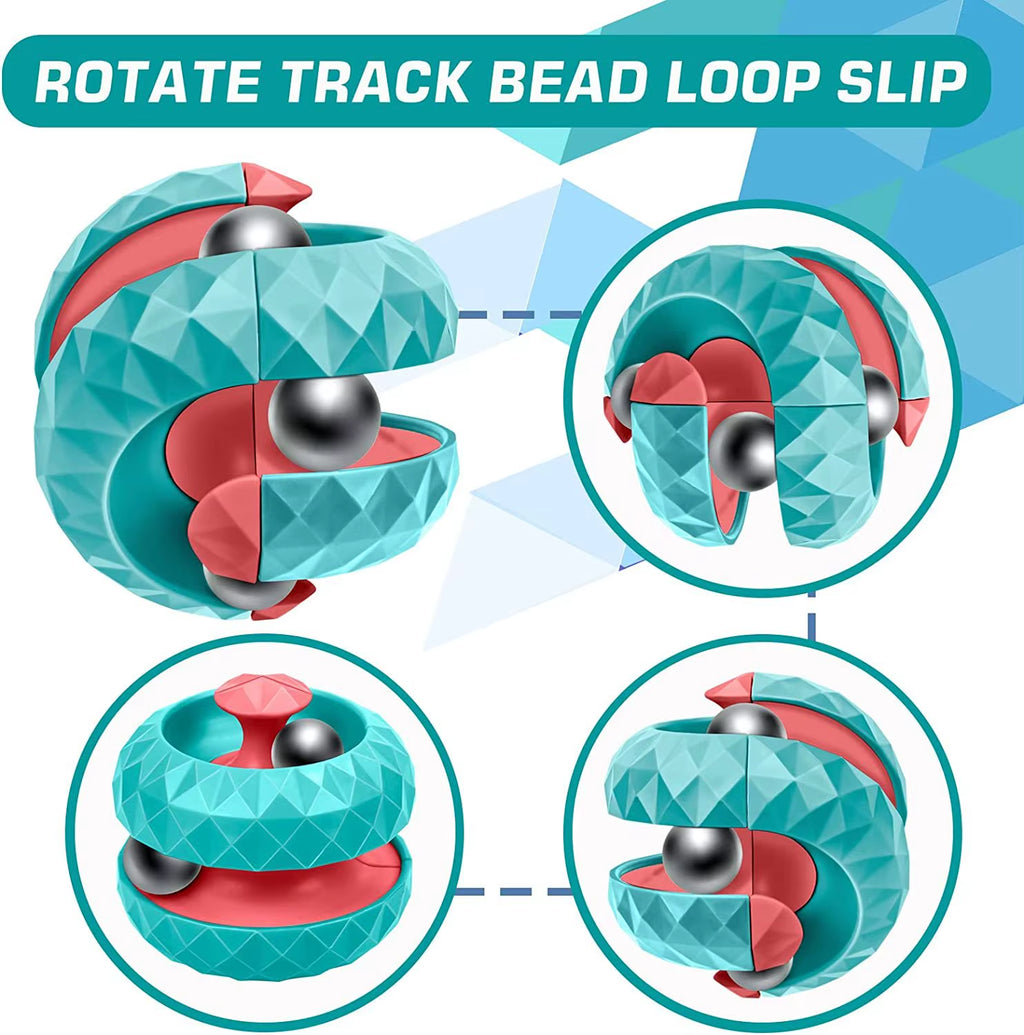 Decompression Toy Creative Orbit Ball Toy Children Autism Orbit Ball Cube anti Stress Sensory Toys Infinite Flip Change for Kid