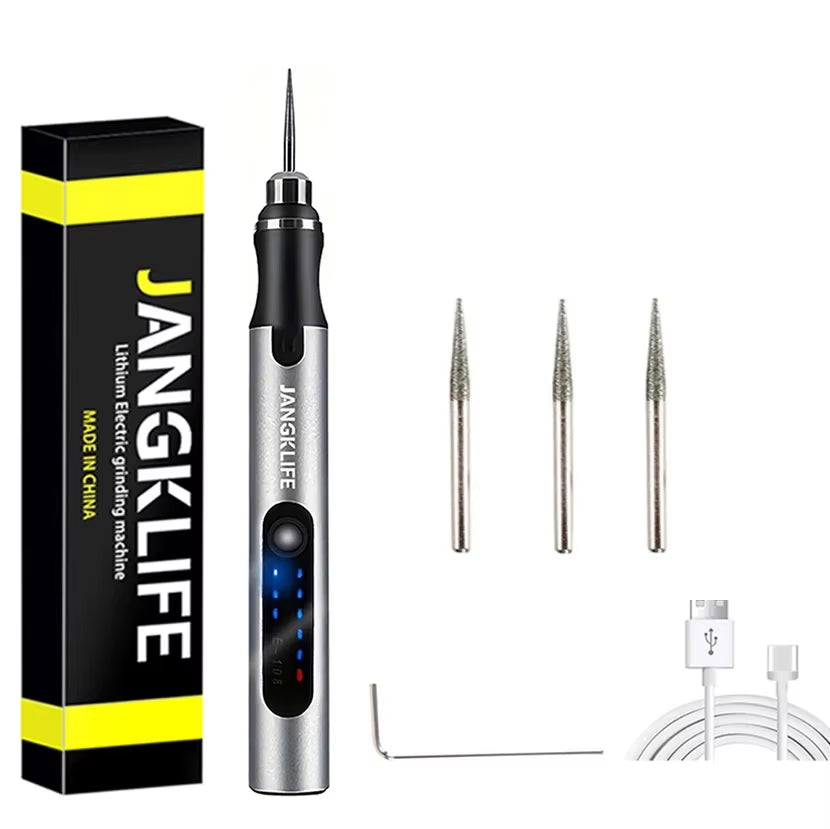 Kit Woodworking Engraving Pen DIY for Jewelry Metal Glass Mini Wireless Drill USB Cordless Rotary Tool