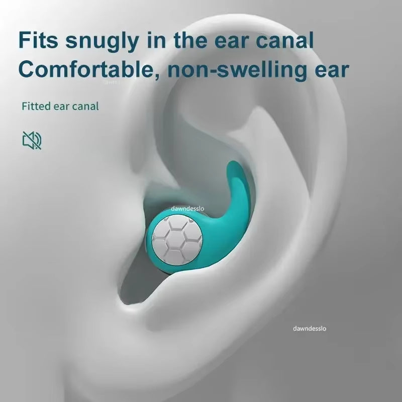 HUAK 1 Pair Soft Silicone Earplugs - Noise Canceling, Comfortable Fit, for Sleep, Swimming, Creating a Silent Environment