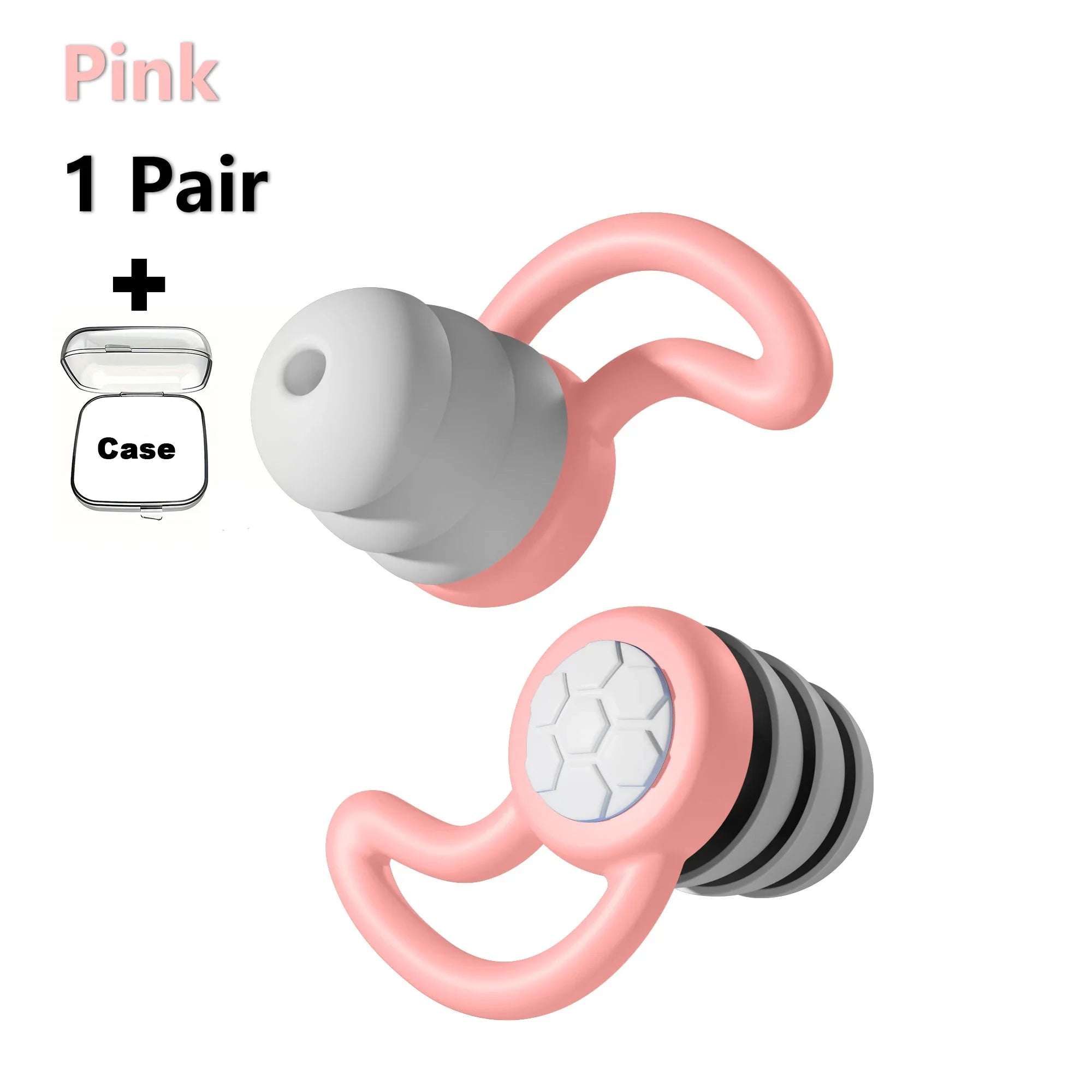 HUAK 1 Pair Soft Silicone Earplugs - Noise Canceling, Comfortable Fit, for Sleep, Swimming, Creating a Silent Environment