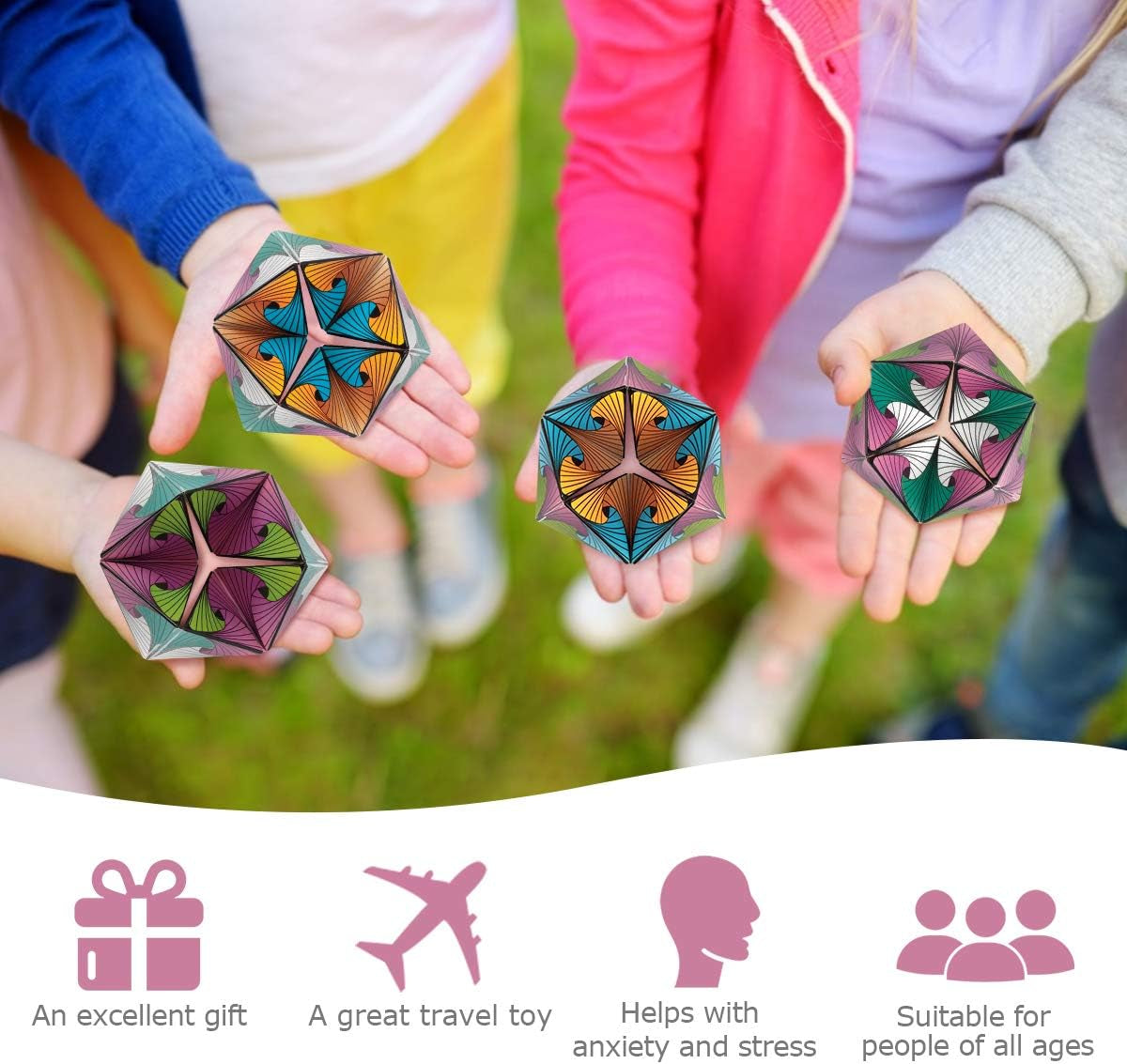 Fidget Toys for Kids, Desk Toy for Adults to Stay Calm and Focused, Magic Cube for Girls and Boys over 3 Years Old